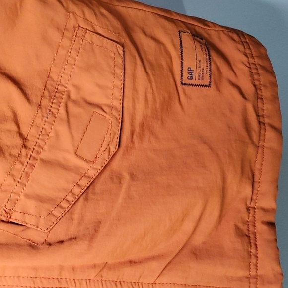 Gap jacket boys size large ( 10 ) orange grey green blue zippered pockets - Picture 3 of 16